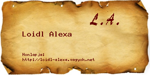 Loidl Alexa névjegykártya
